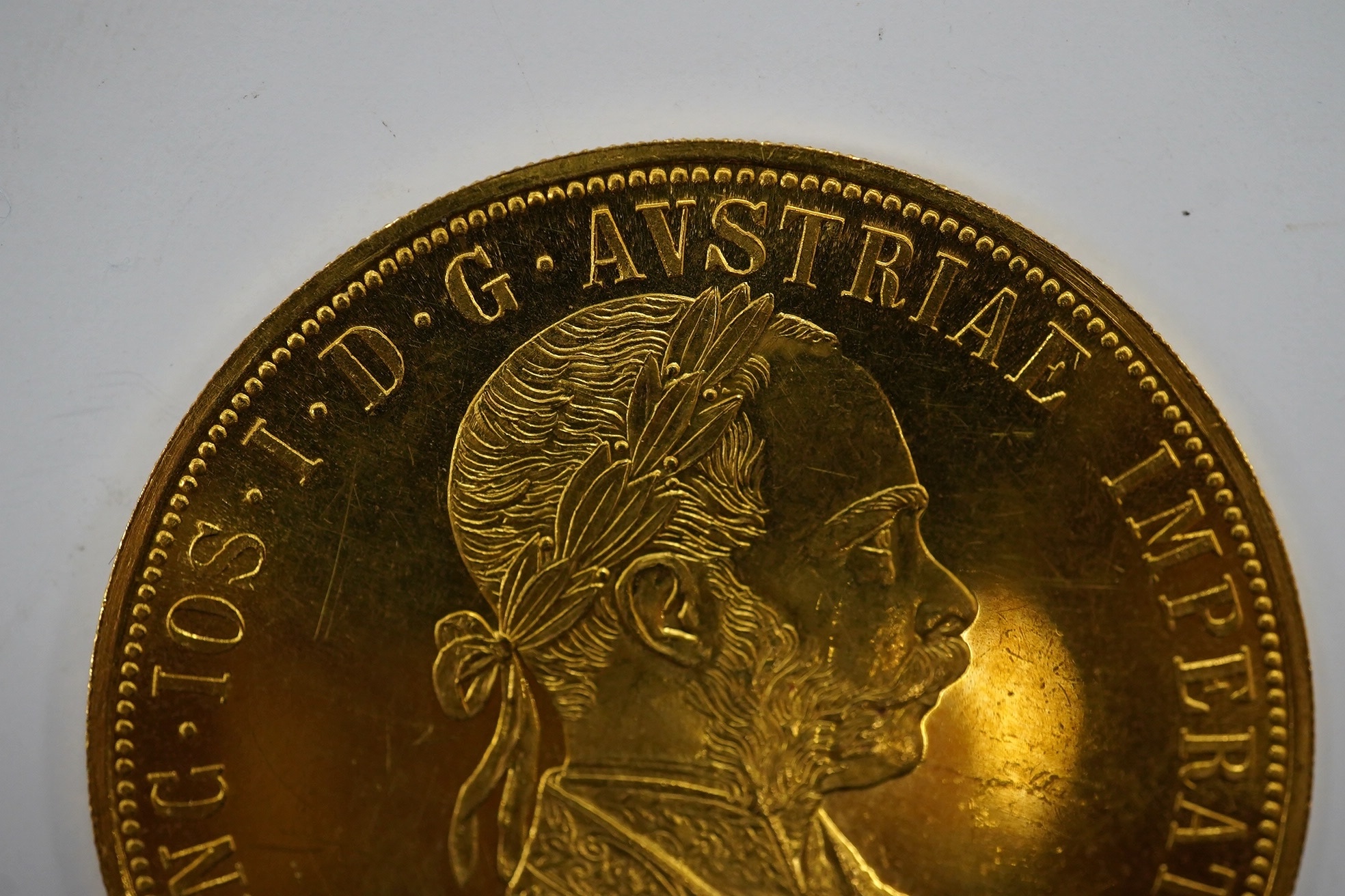 Austrian Empire gold coins, Francis Joseph I, 4 gold ducats, 1915 re-strike